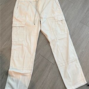 Men's Cream Cargo Pants